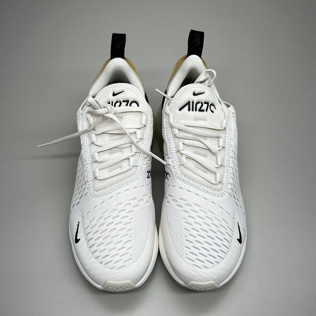NIKE W Air Max 270 Foam Insole Mesh Sneakers Women's Sz 8 White Gold DZ77736 001