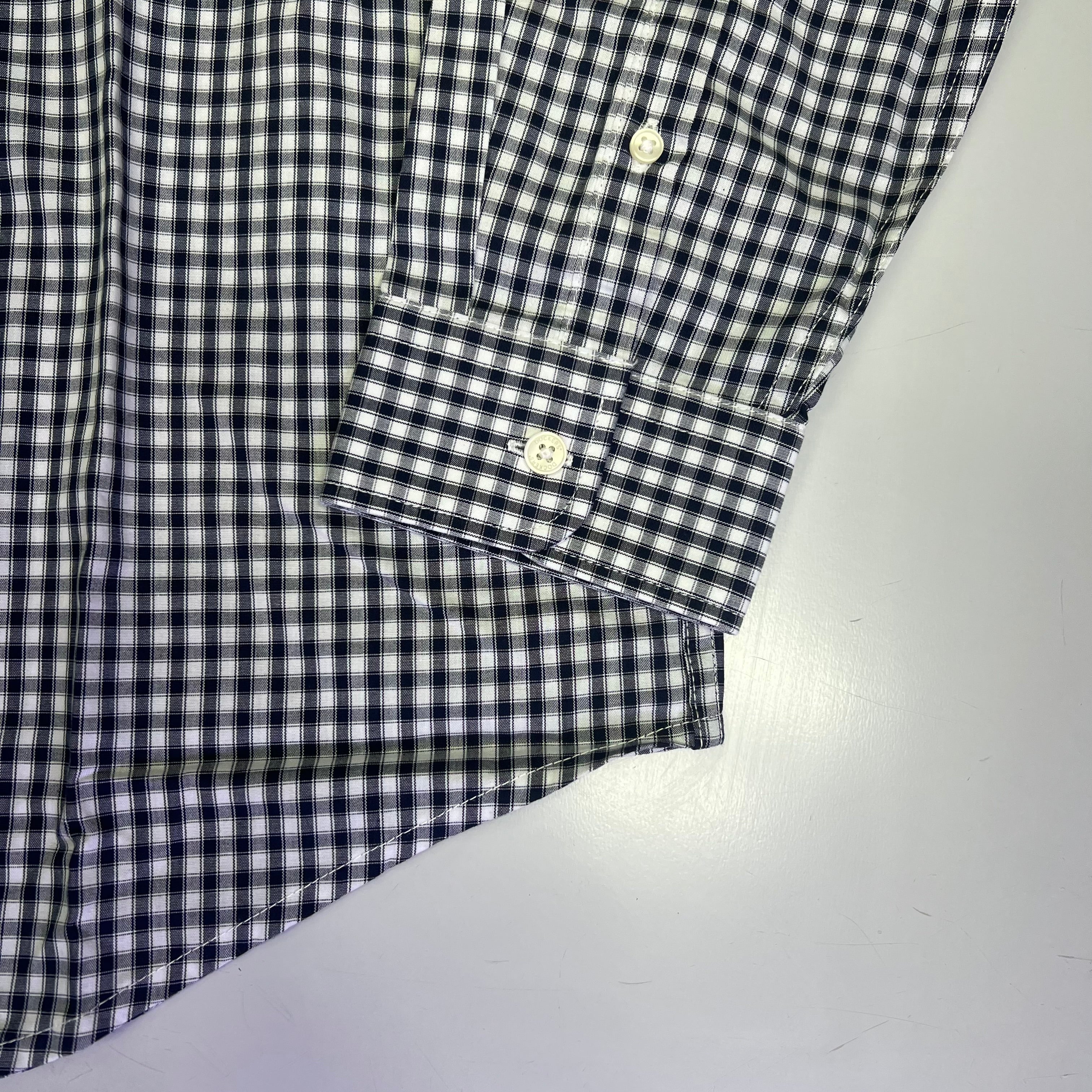 DOCKERS Signature Stain Defender Button Up Shirt Men's Sz XL Navy Blue A42520010