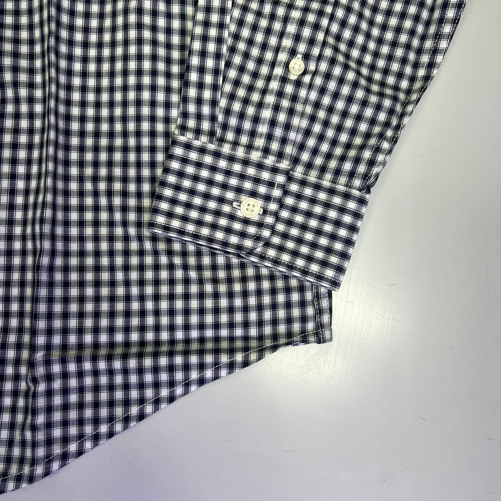 DOCKERS Signature Stain Defender Button Up Shirt Men's Sz L Navy Blue A42520010