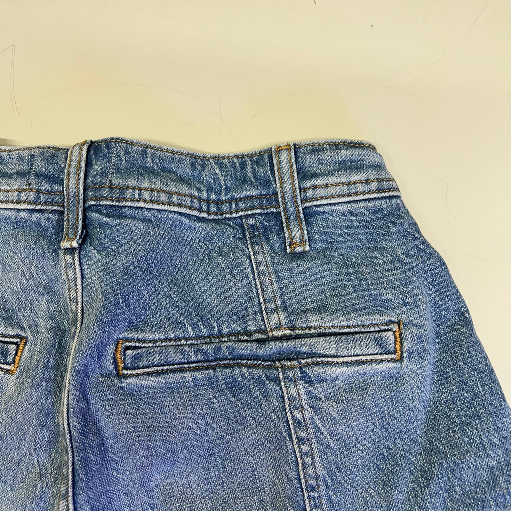 FREE PEOPLE CRVY Mona High-Rise Shorts  Women's Sz 29 Power Trip Blue 931600
