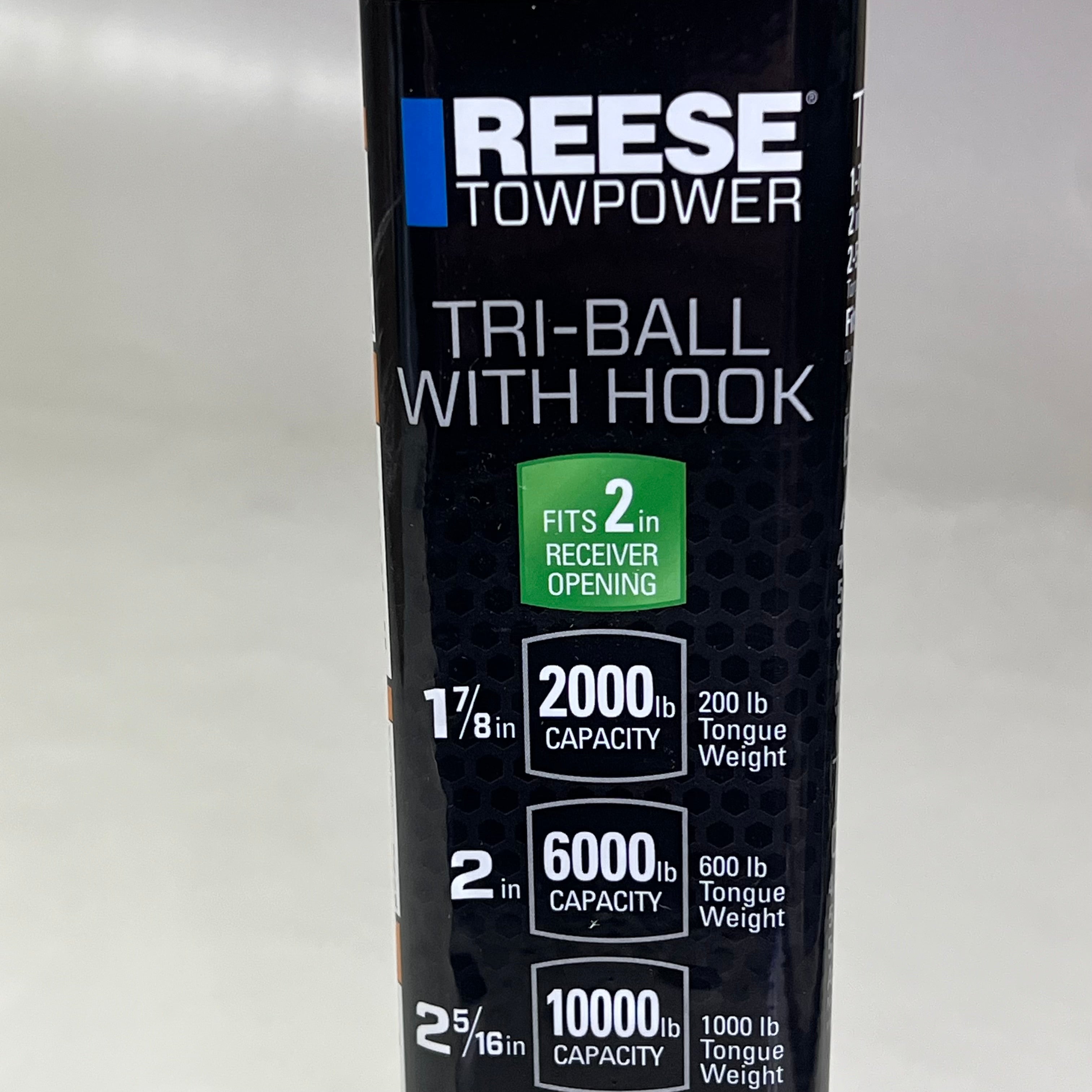 REESE TOWPOWER Tri-Ball w/ Hook Fits 2" Square Receiver Universal Fit 7031400