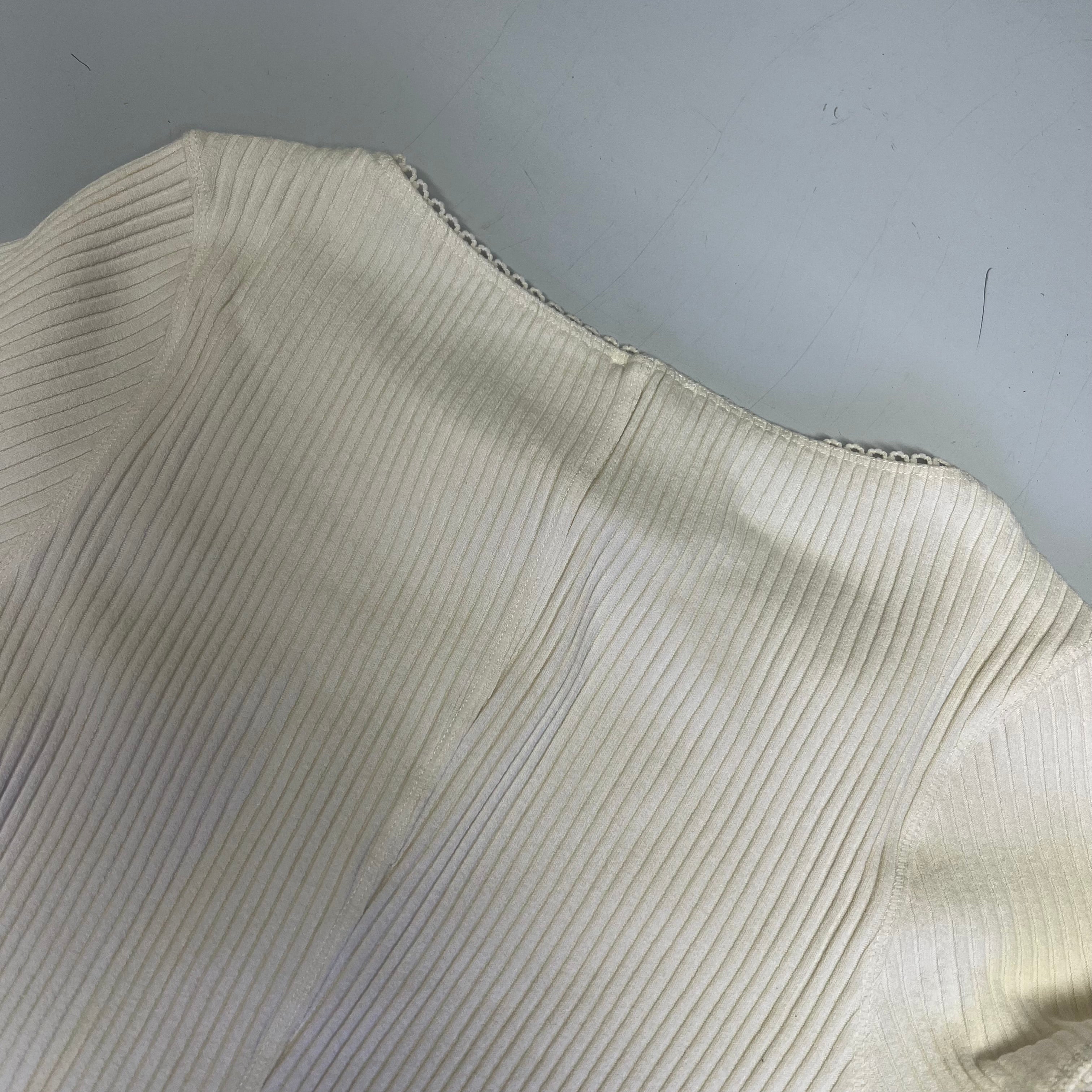 FREE PEOPLE Ribbed Cap Sleeve Most Wanted Cardi Women's Sz S Ivory 92736032
