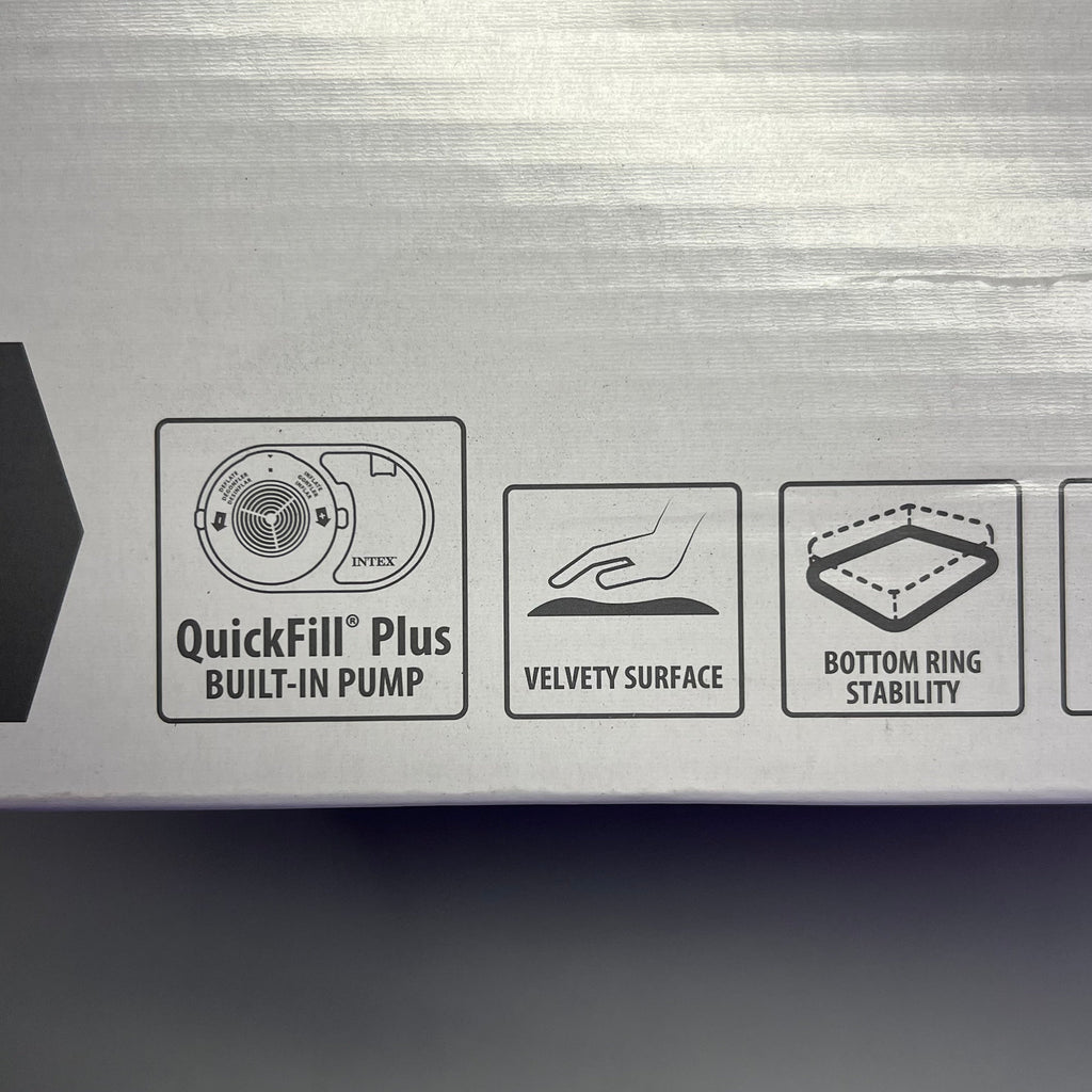INTEX Dura-Beam Plus Pillow Rest Air Mattress Built-In Pump Queen 16.5" 64123ED