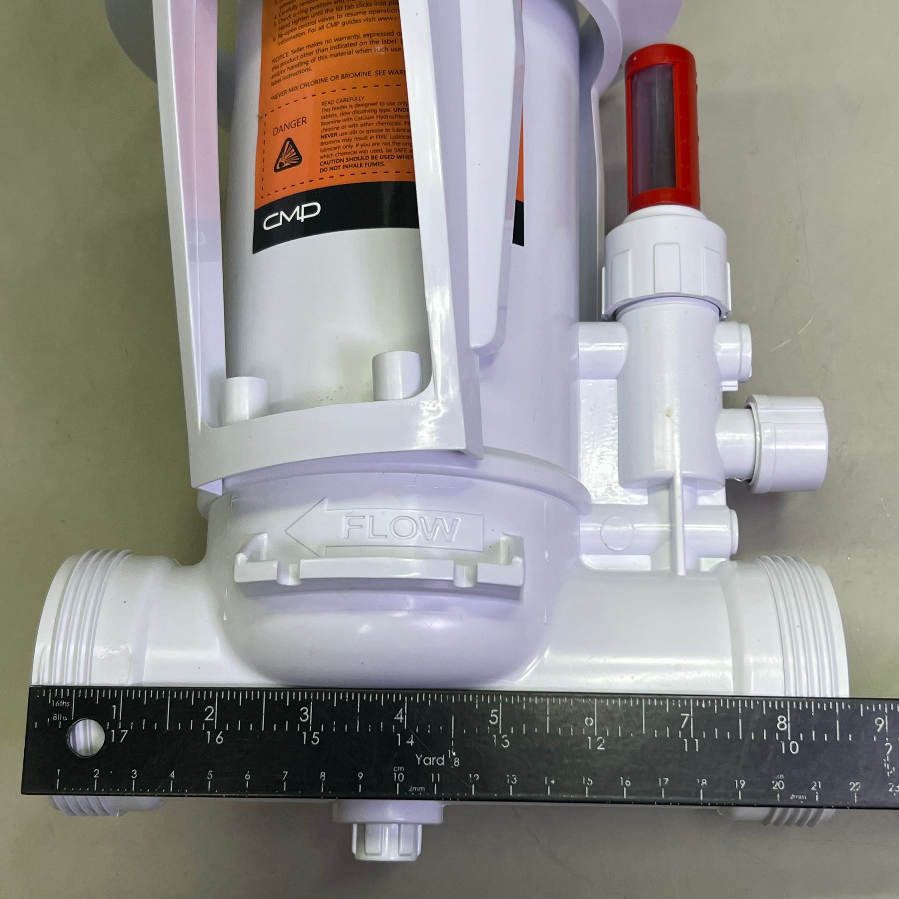 CMD Powerclean Tab Ultra In-line Chlorinator with Base w/ Clear Glass, White