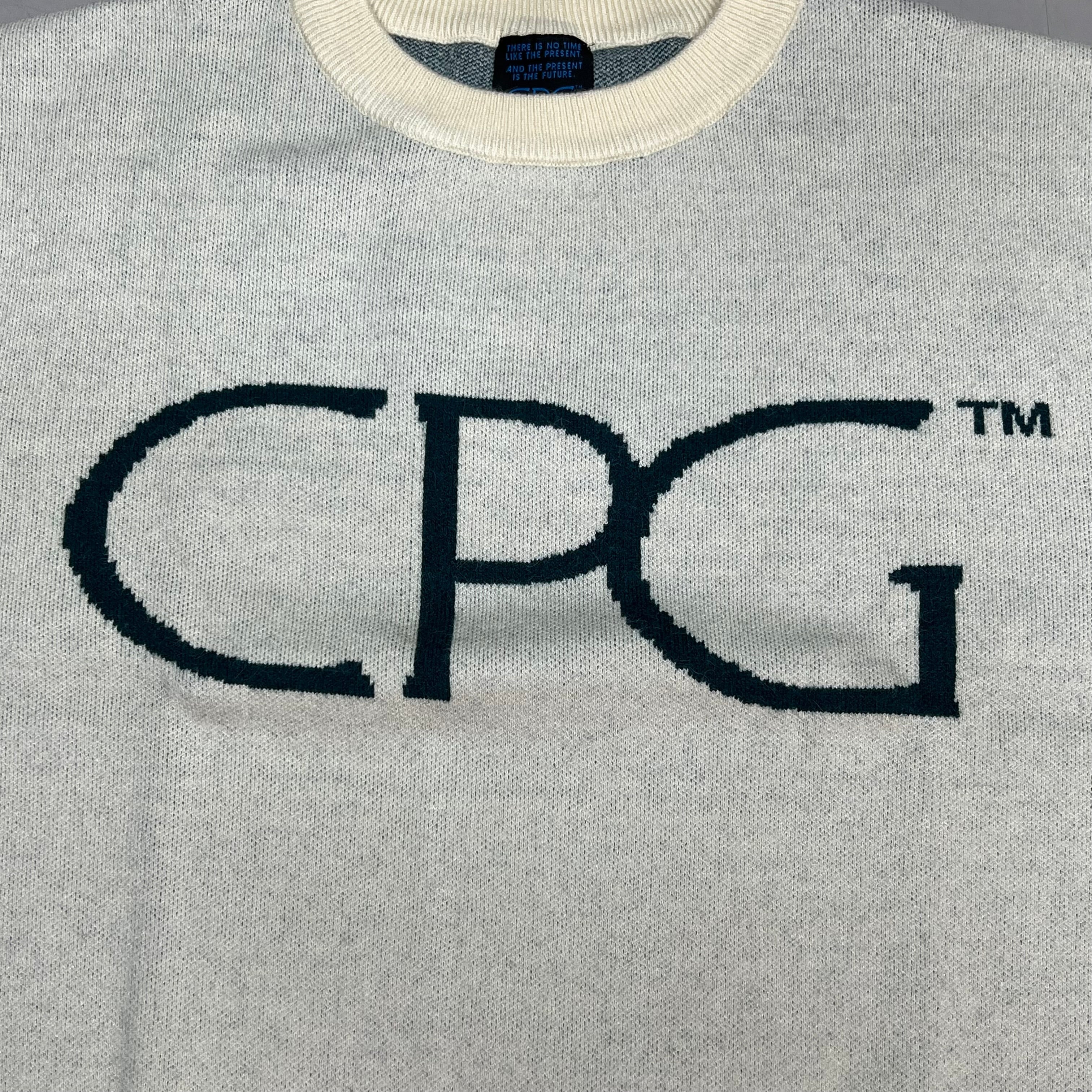 CPG CODEGRAPHY WORLDWIDE Sweater Women's Sz XL Green/Crème WCPG-SWTR-NTRL-2022-3