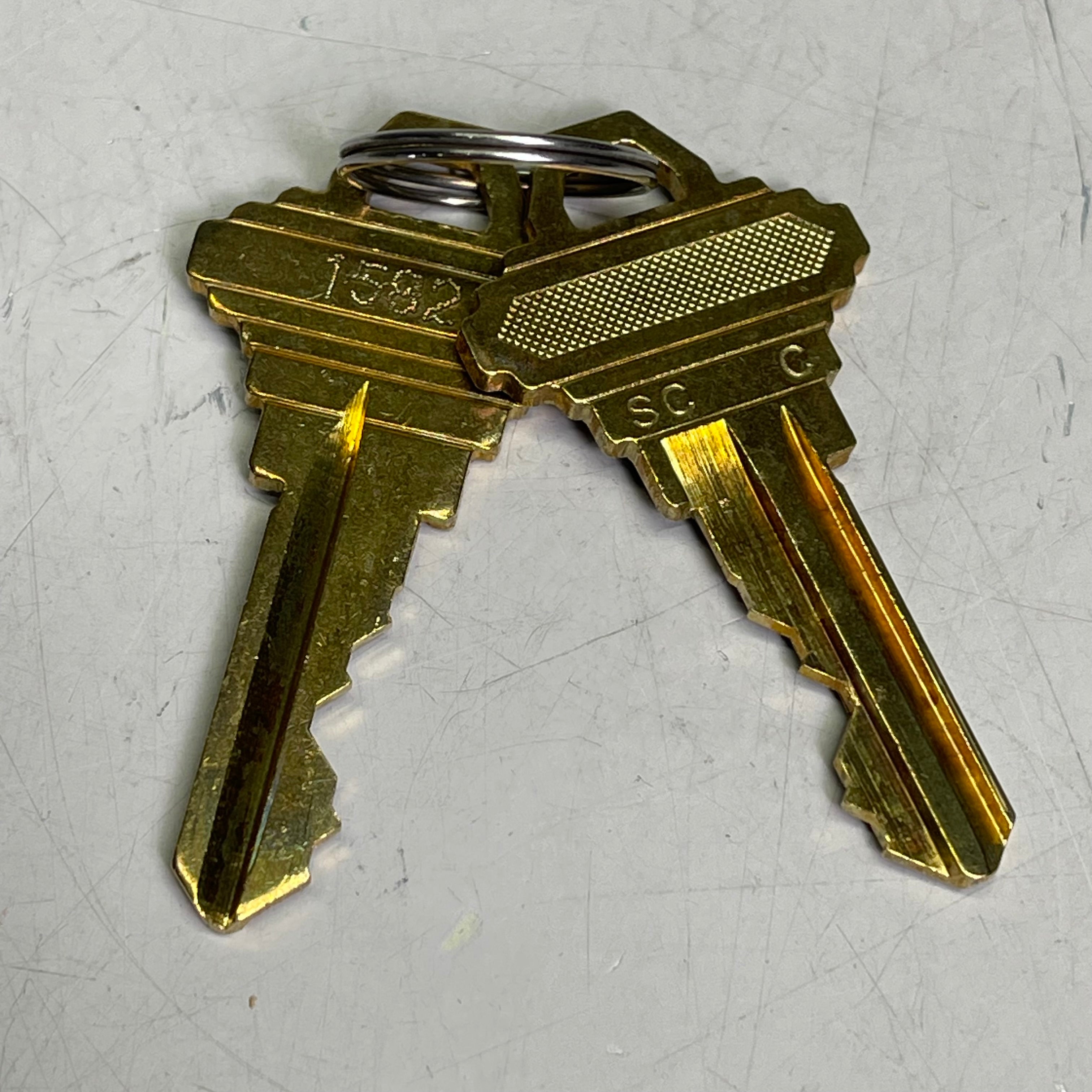 GMS (2-PACK) Mortise Lock Cylinders 1-1/8" Schlage 5 Pin Keys M11-SX-26D-AT-A2
