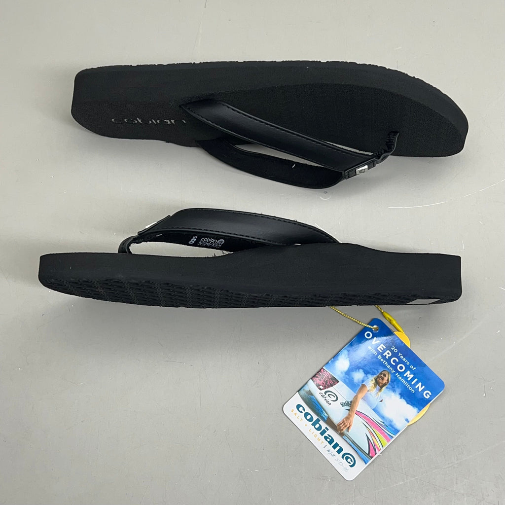 COBIAN Skinny Bounce Comfortable Synthetic Strap Women's Sz 6 Black SKI25-001-06