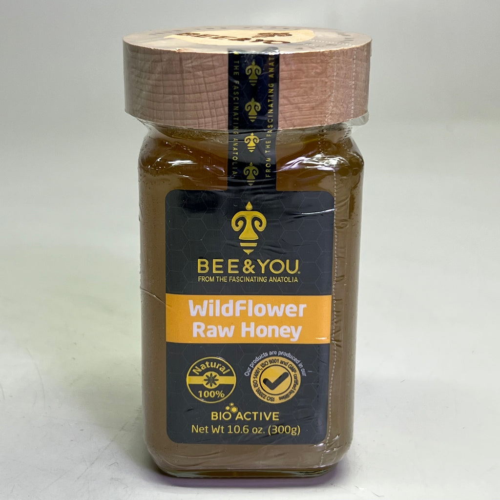 BEE & YOU (6 PACK) Wildflower Raw Honey 10.6 oz Brown BB 07/27