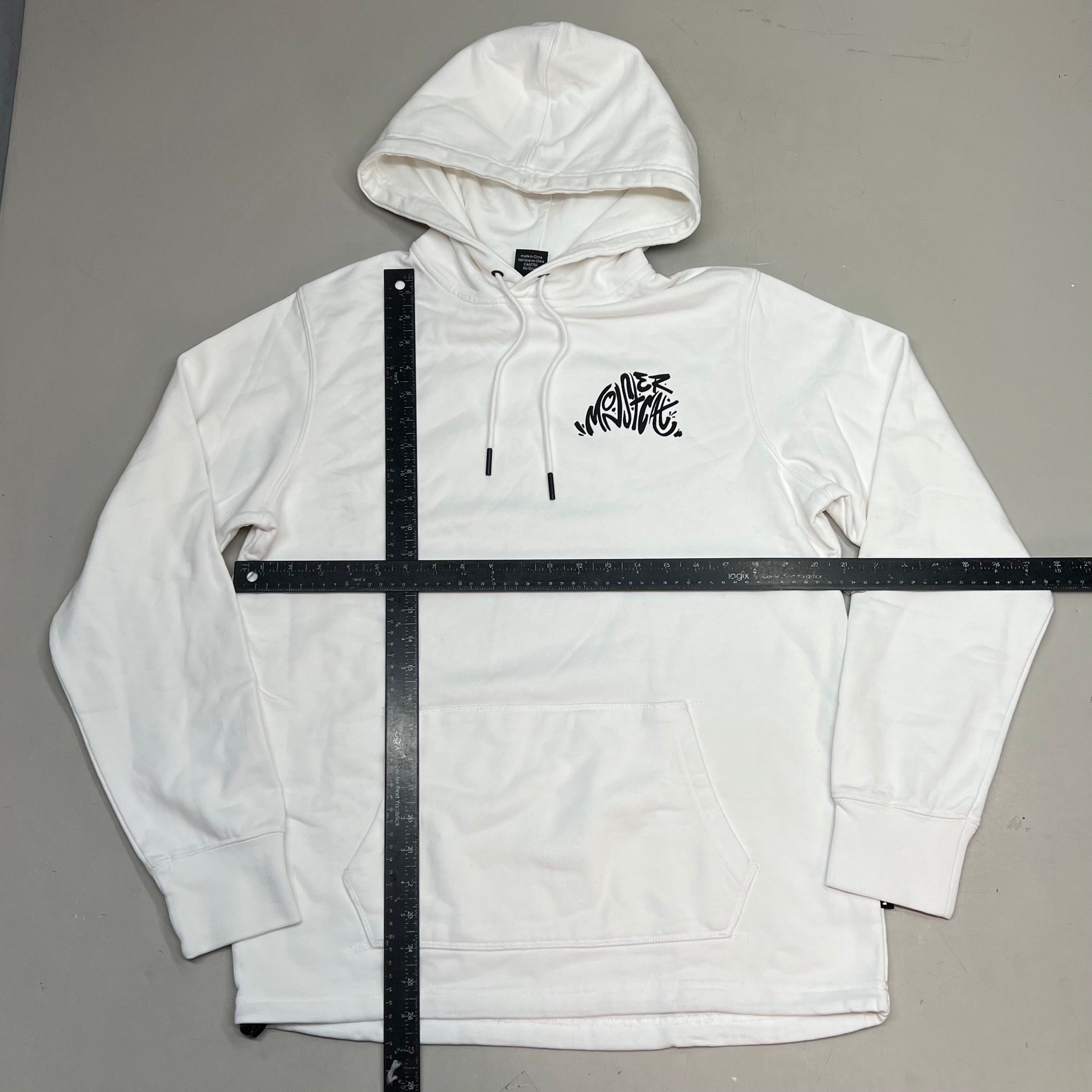 MONSTERCAT Records Adjustable Waist Sweatshirt Korean Fighter Men's Sz M White