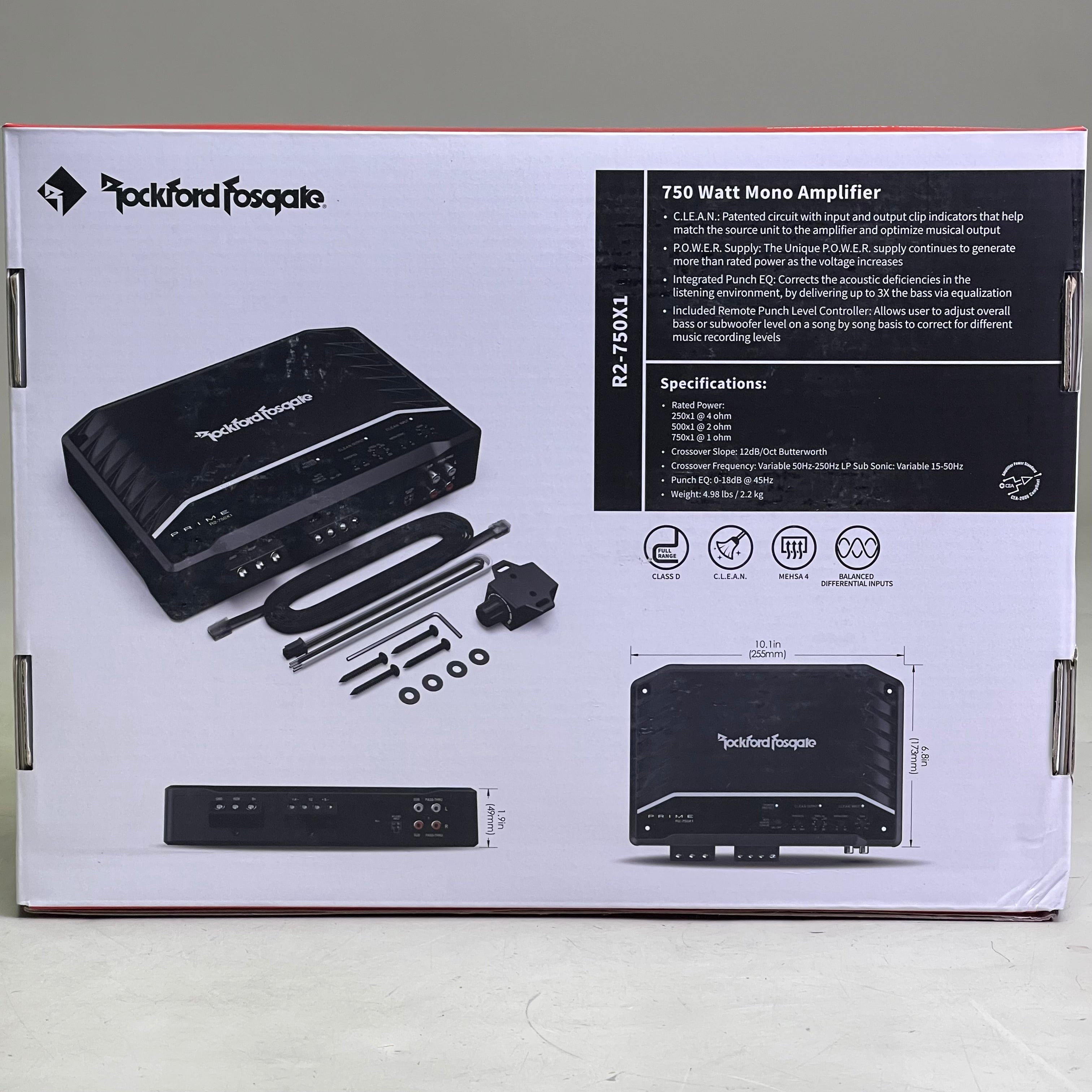 ROCKFORD FOSGATE Prime Series Mono Amplifier 750W Black R2-750X1