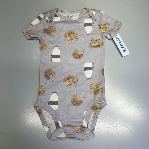 CARTERS (SET OF 3) 100% Cotton Milk & Cookies Set  Baby's Sz 12M Grey 1T122410