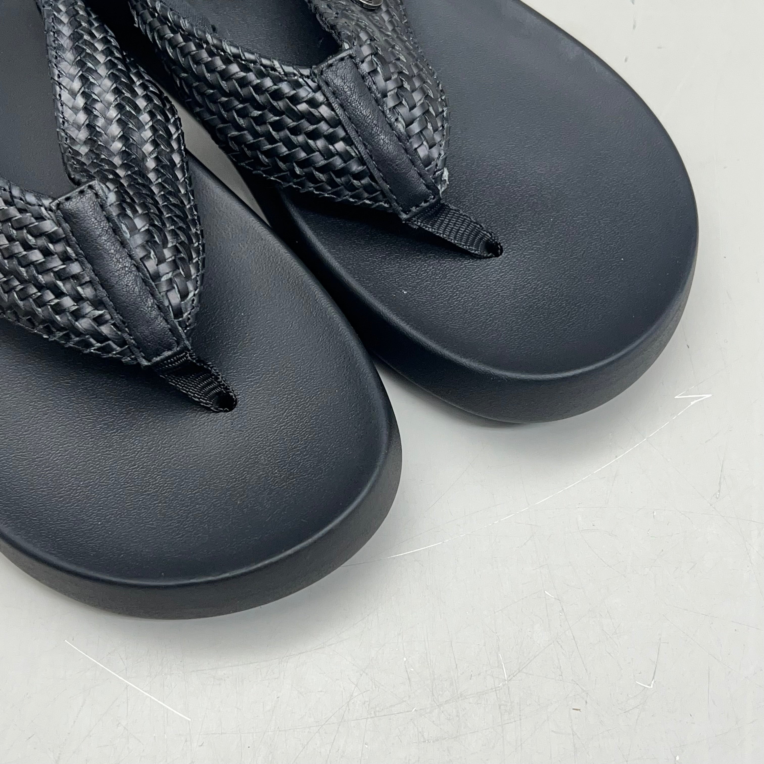COBIAN Palmilla Braided Synthetic Leather Strap Sandals Women's Sz 6 EU 35.5 Black PAL25-001-06