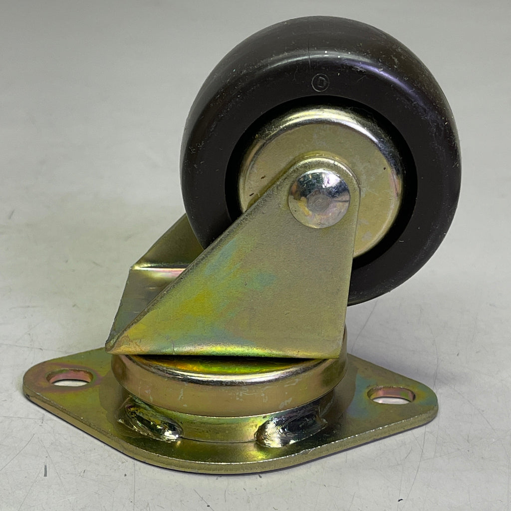 COLSON (4 PACK) Swivel Plate Casters w/ Hard Rubber Wheels 2-3/4" Brown 27015