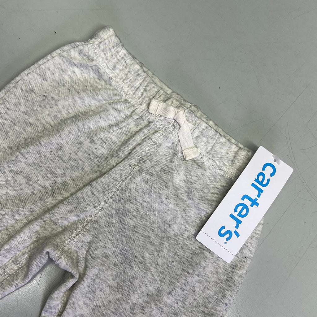 CARTERS (SET OF 2) Cotton Jogger Pants Babys Newborn Heather Grey/Ivory 1S992310