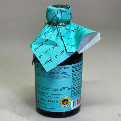 BELLEI Aged Balsamic Vinegar of Modena 8.45 fl oz, Precious Blue BB:10/28