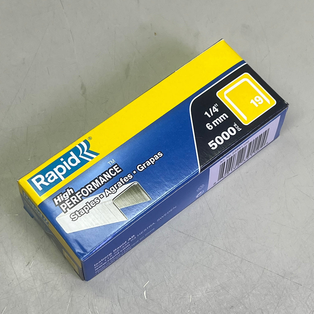 ZA@ RAPID (10 PACK, 5000 EACH) High Performance Staples 1/4" 6mm Silver 23391100 B