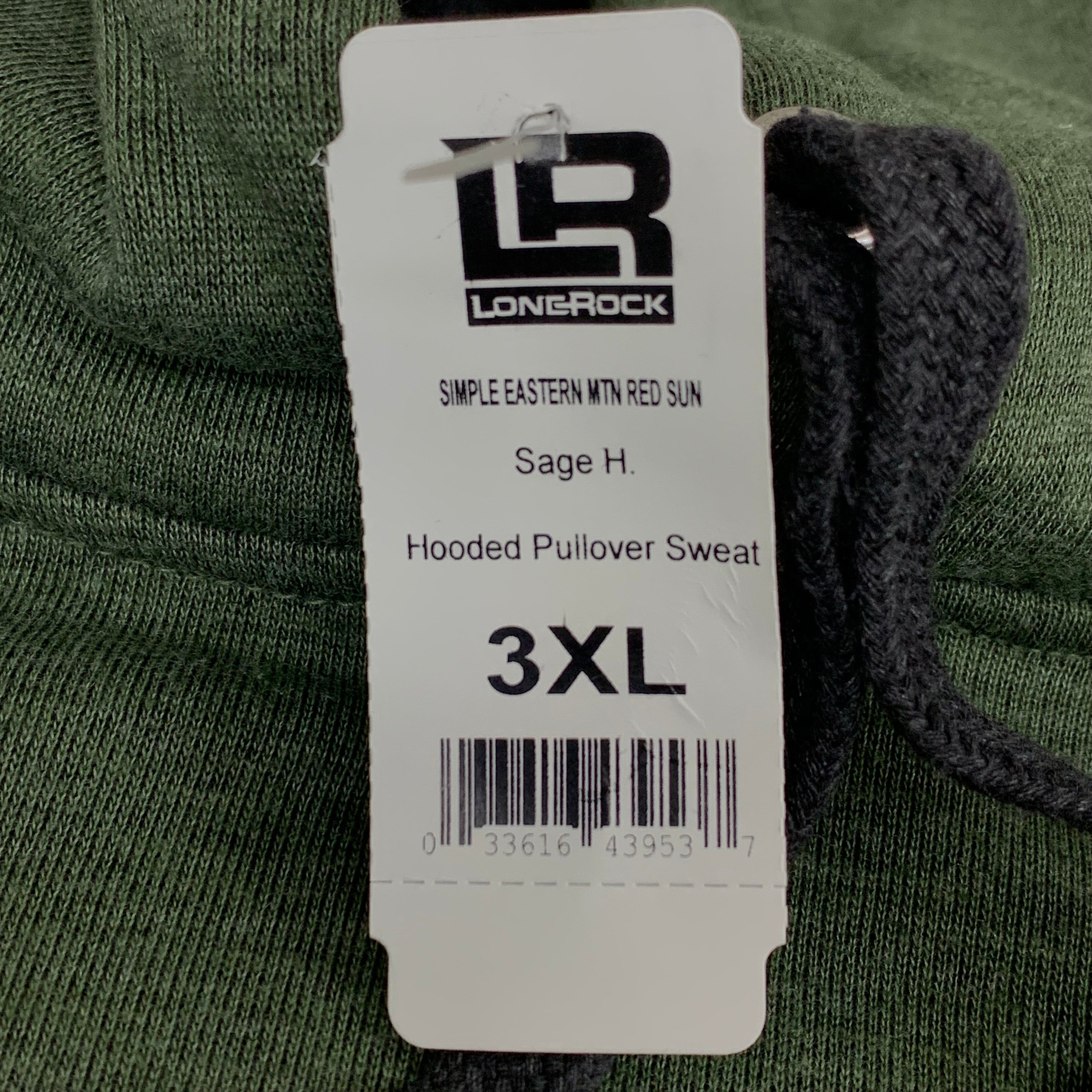 LONEROCK Helen Georgia Tie Hoodie Sz 3X-Large Green