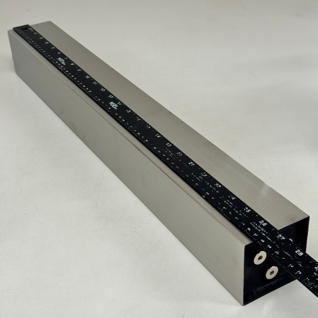 PERFORMANCE FURNISHINGS Square Conference Table Posts Brushed Metal PLTBTB32-B