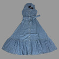 VERONICA BEARD Jeans Edwina Sleeveless Midi Dress Sz-00 Iceberg J24067101287IC