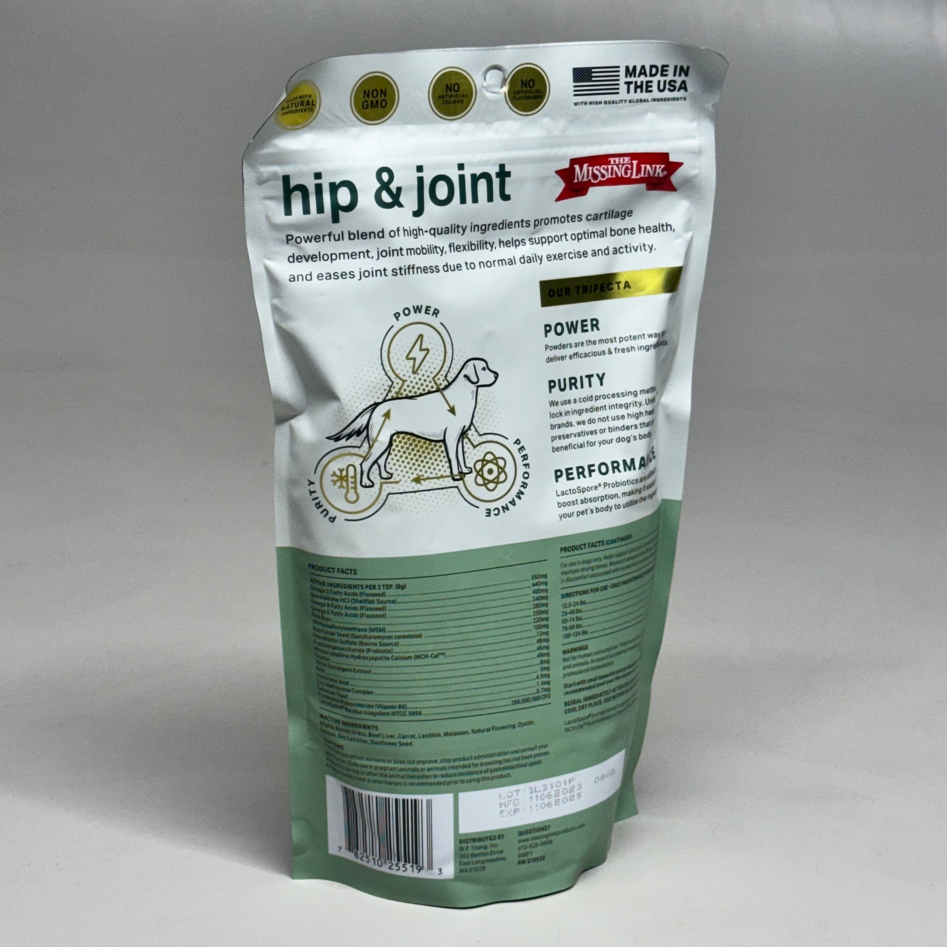 THE MISSING LINK (10 PACK, 1 lb EACH) Hip & Joint Powder Dog Supplement BB 11/25