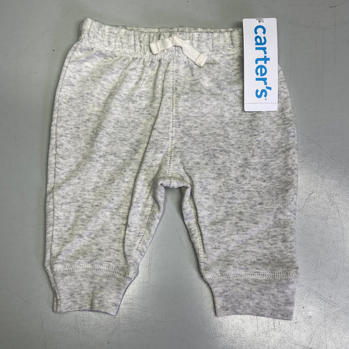 CARTERS (SET OF 2) Cotton Jogger Pants Baby's 9M Heather Grey/Ivory 1S992310