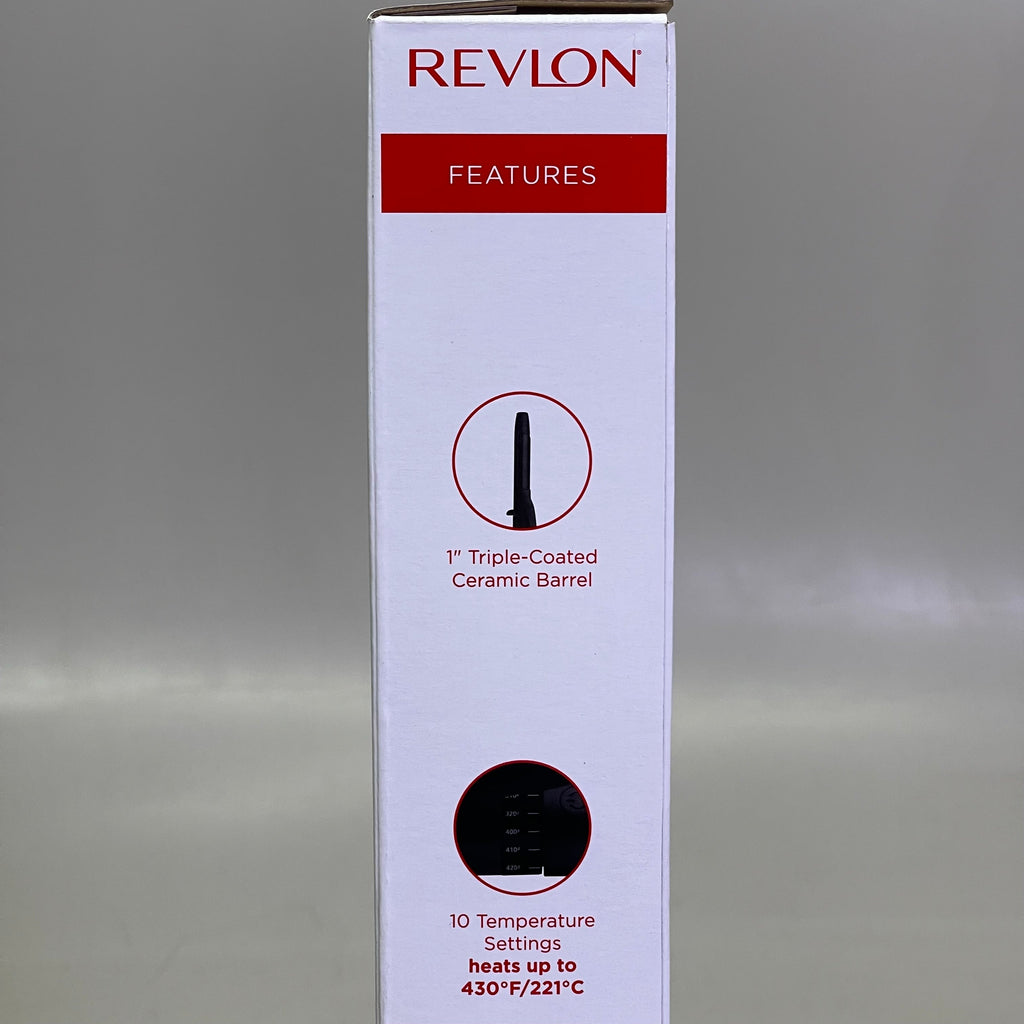 REVLON Coconut Smoothstay Oil-Infused Curling Iron Shiny, Smooth Curls 1" Black RVIR1190