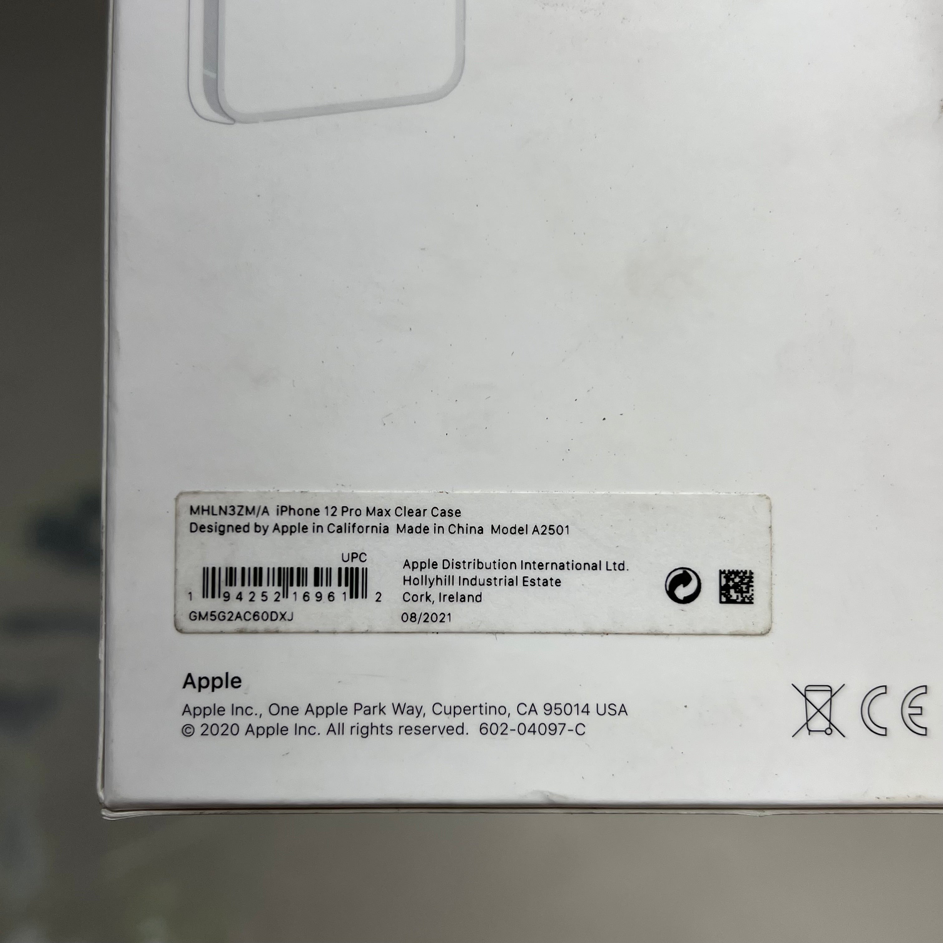 APPLE Polycarbonate IPhone 12 Pro Max MagSafe Case Clear MHLN3ZM/A (Return)
