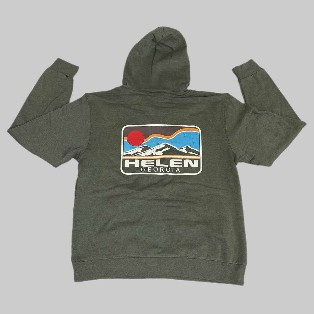 LONEROCK Helen Georgia Tie Hoodie Sz Large Green