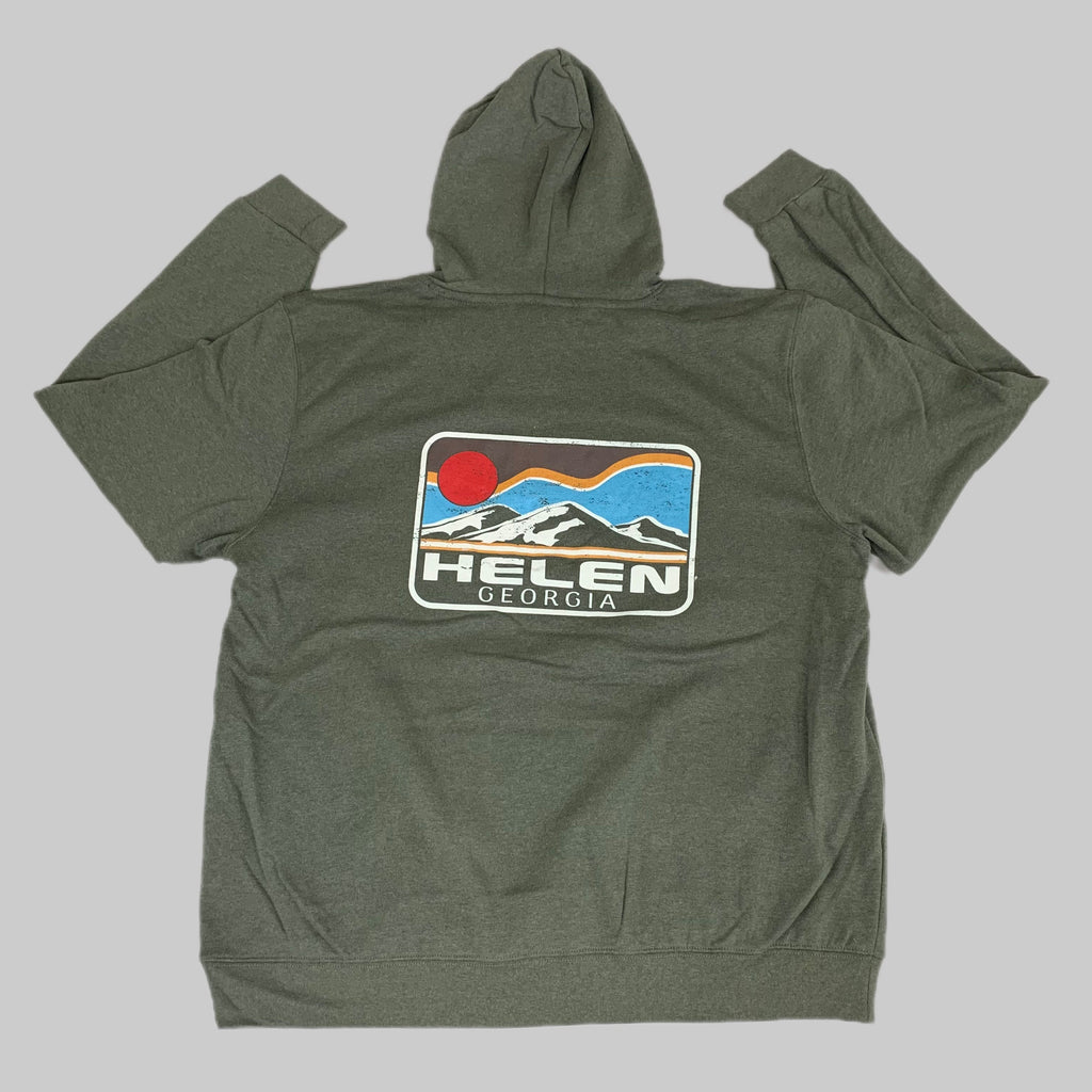 LONEROCK Helen Georgia Tie Hoodie Sz X-Large Green