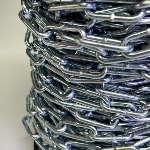 CAMPBELL Zinc Plated Straight Link Coil Chain Made In USA 125' Chrome 0723627