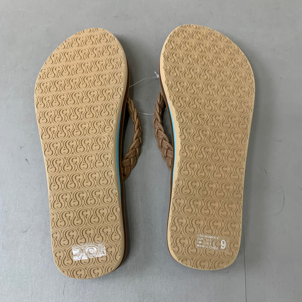 COBIAN Braided Pacifica Sandals Women's SZ 9, EU 41 TAN BBP23-230-9