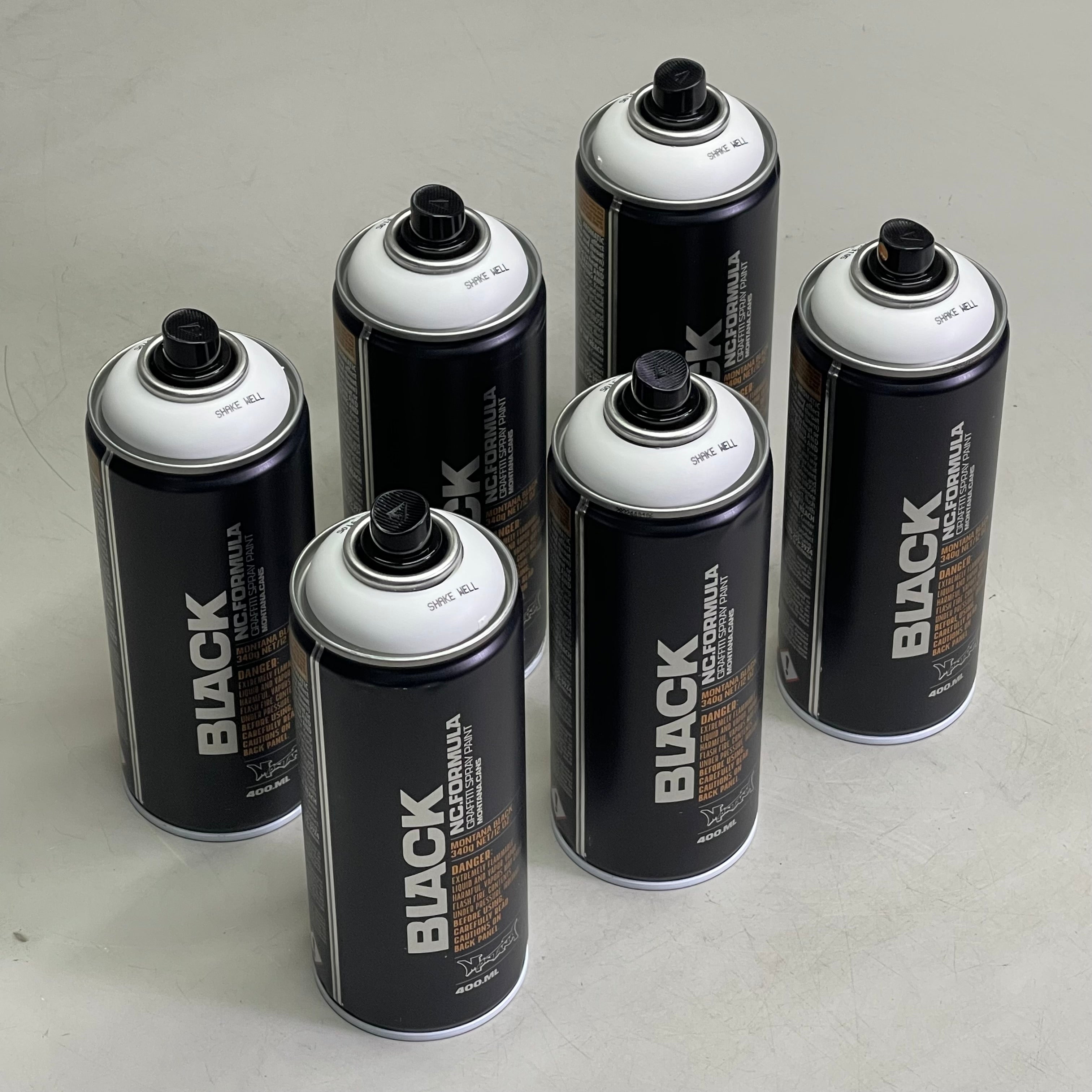 MONTANA CANS (6-PACK) Montana Black White Spray Paint 11 oz White BLK400-9105