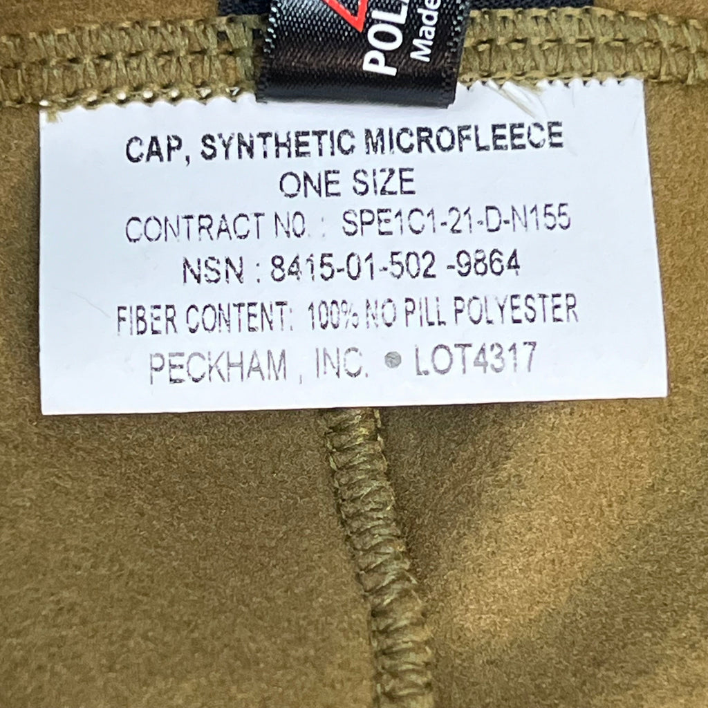 POLARTECK Classic Micro Series Fleece Winter Hat One Sz Coyote 8415-01-502-9864
