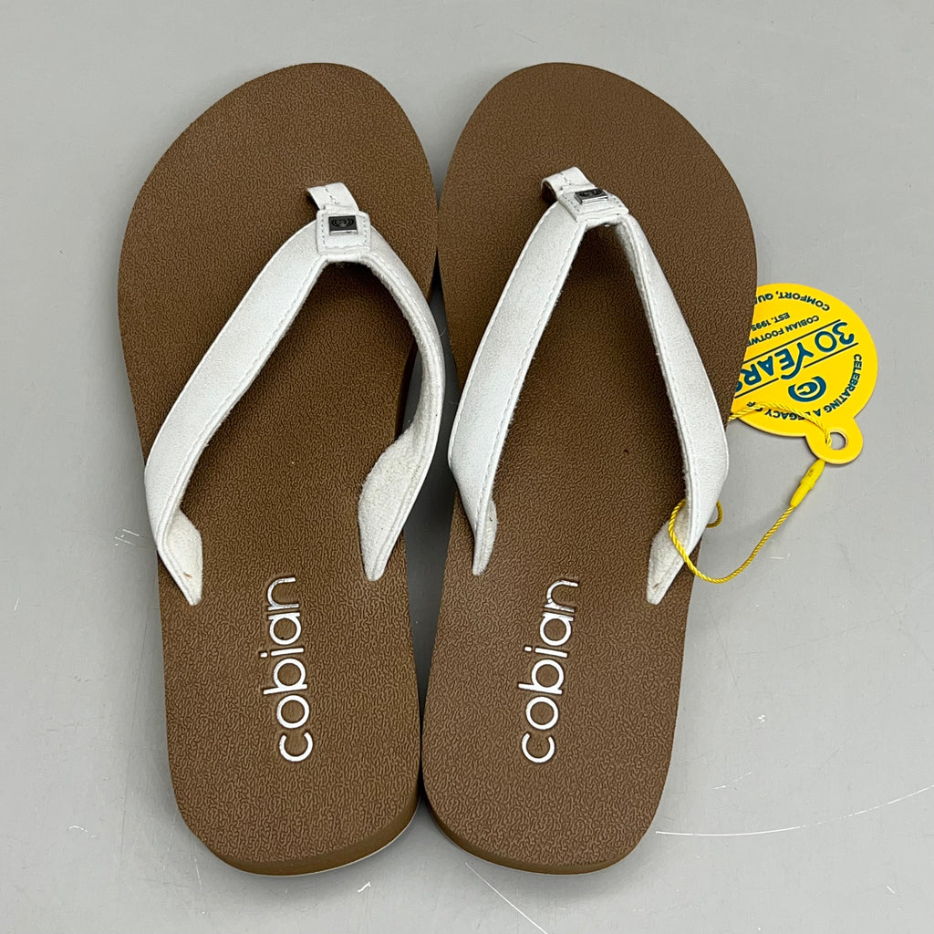 COBIAN Skinny Bounce Comfortable Synthetic Strap Women's Sz 7 White SKI25-110-07