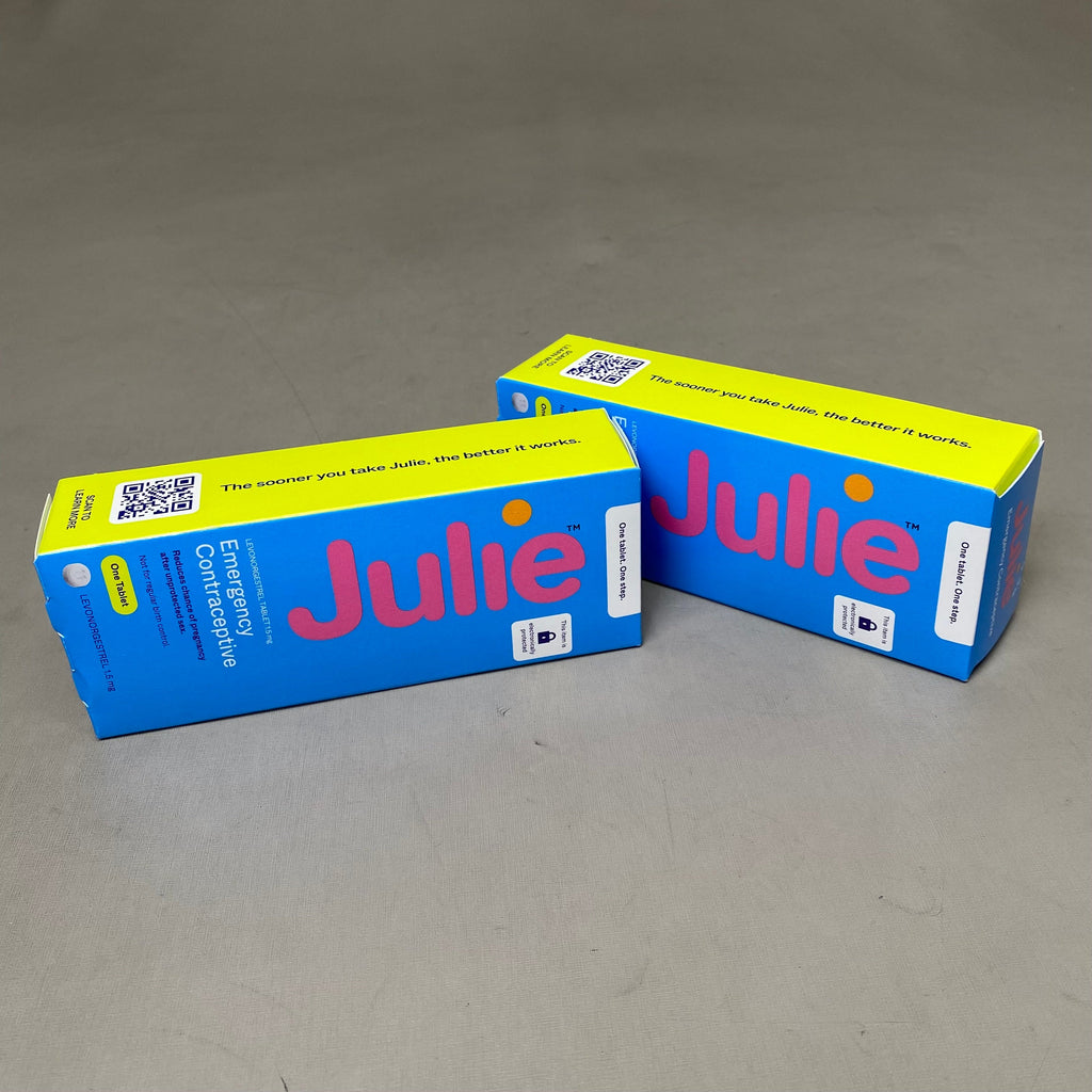 JULIE (62 Pack) Emergency Contraceptive Levonorgestrel Tablets 1.5 mg BB 10/25