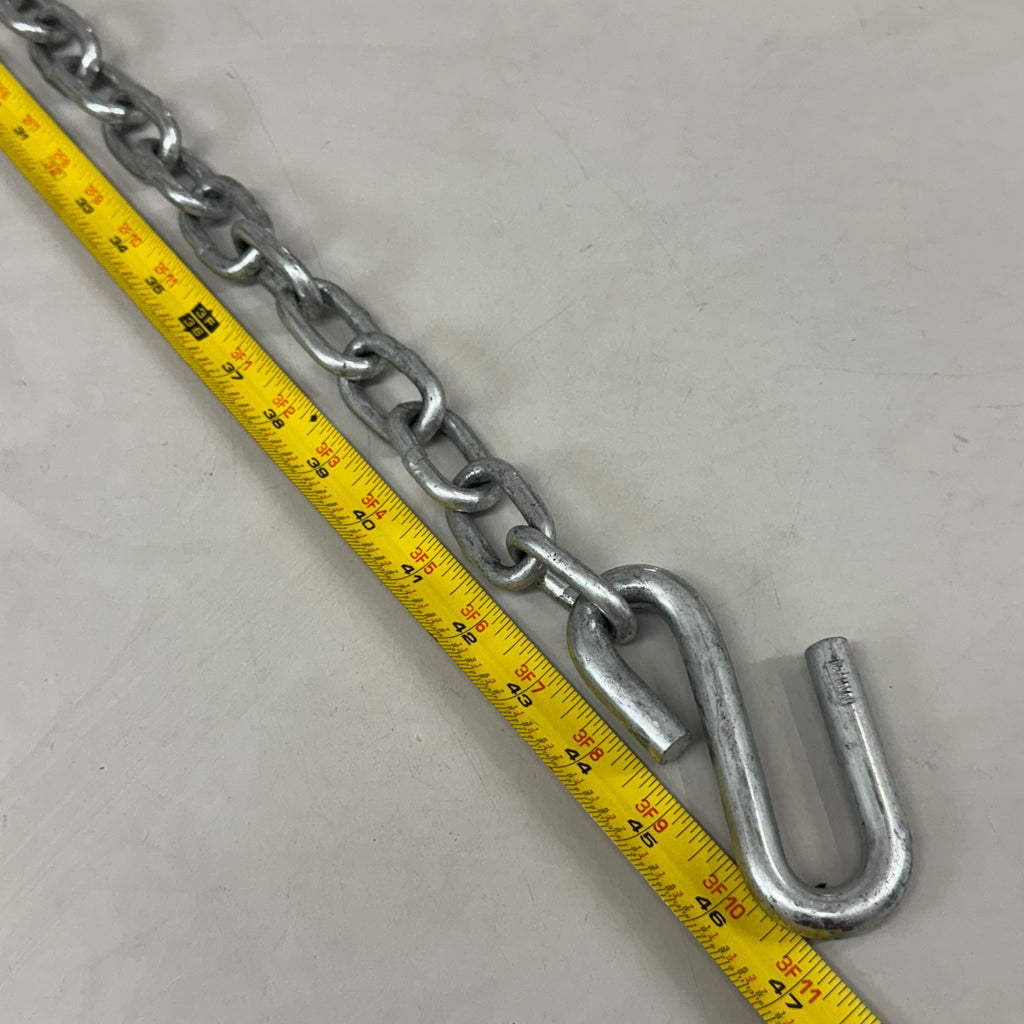 CURT Trailer Safety Chain With 2 S-Hooks 48" Clear Zinc 80031