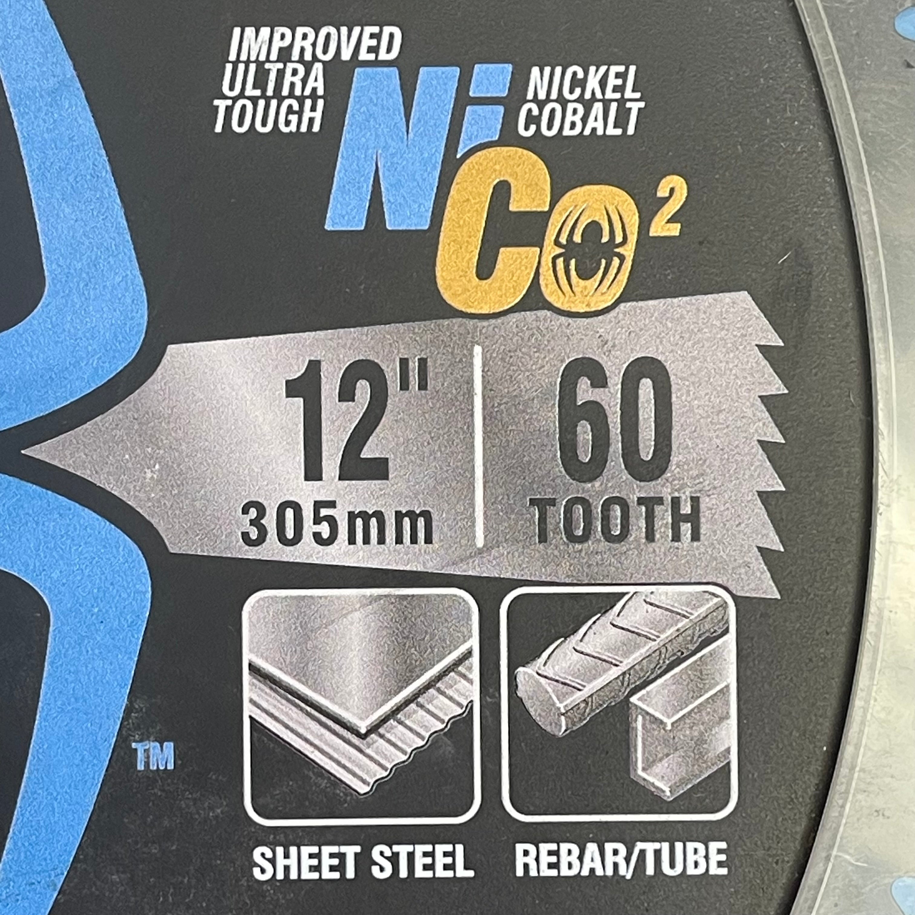 SPYDER Tarantula Steel Cutting Circular Saw Blade 60-Tooth, 12" Black 13505