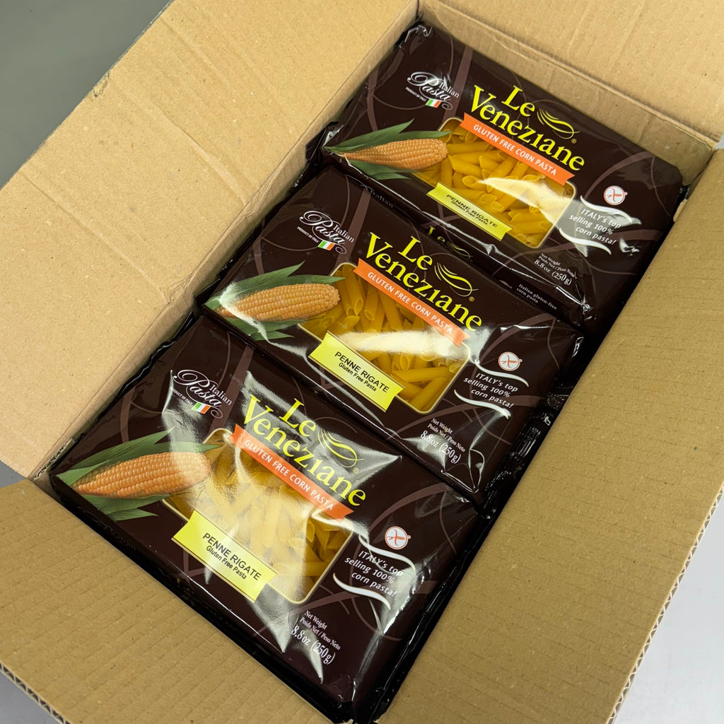 LE VENEZIANE (12 PACK) Gluten Free Corn Pasta 8.8 oz BB 10/26 (Distressed Box)