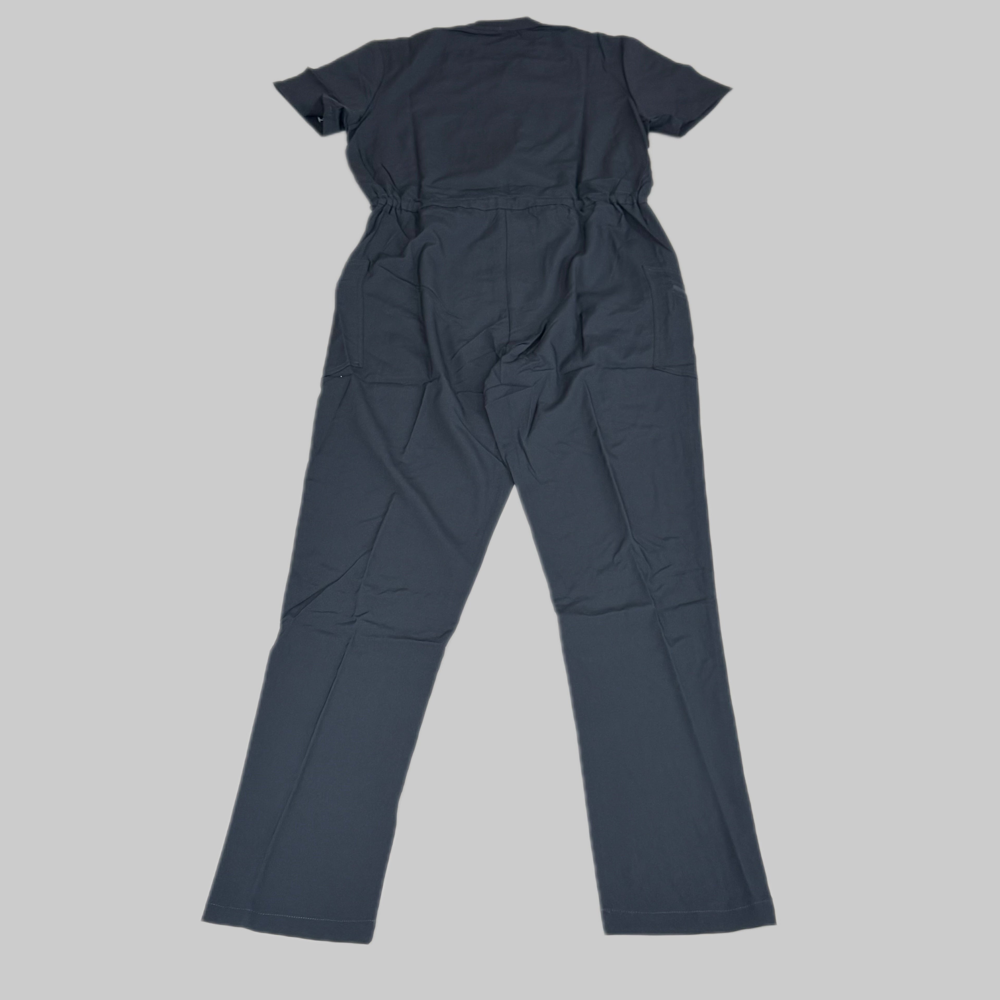 GREEN TOWN 4 Flex Scrubs Jumpsuit Cinch In Waist Women's Sz S Pewter GFX-023AST