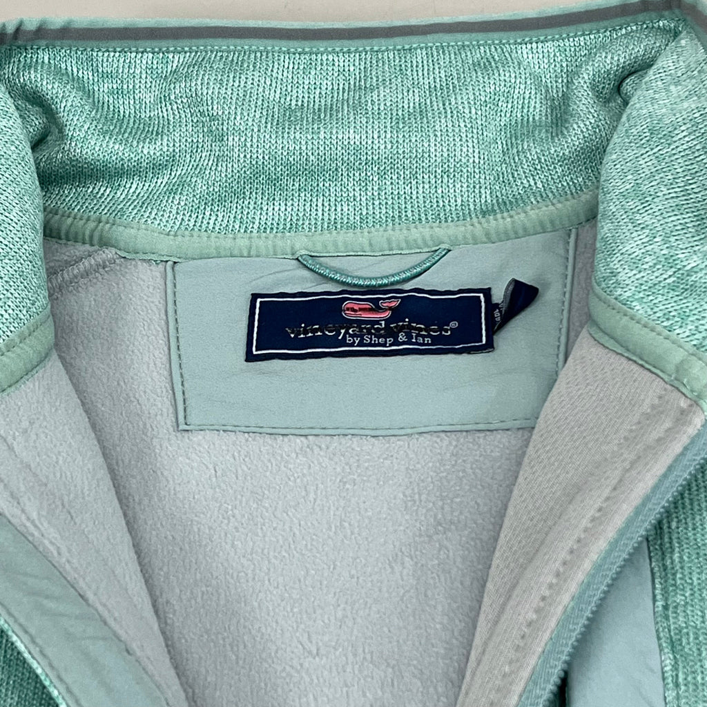 VINEYARD VINES Martha's Vineyard Men's Teal Green Half Zip Pullover Sz-S