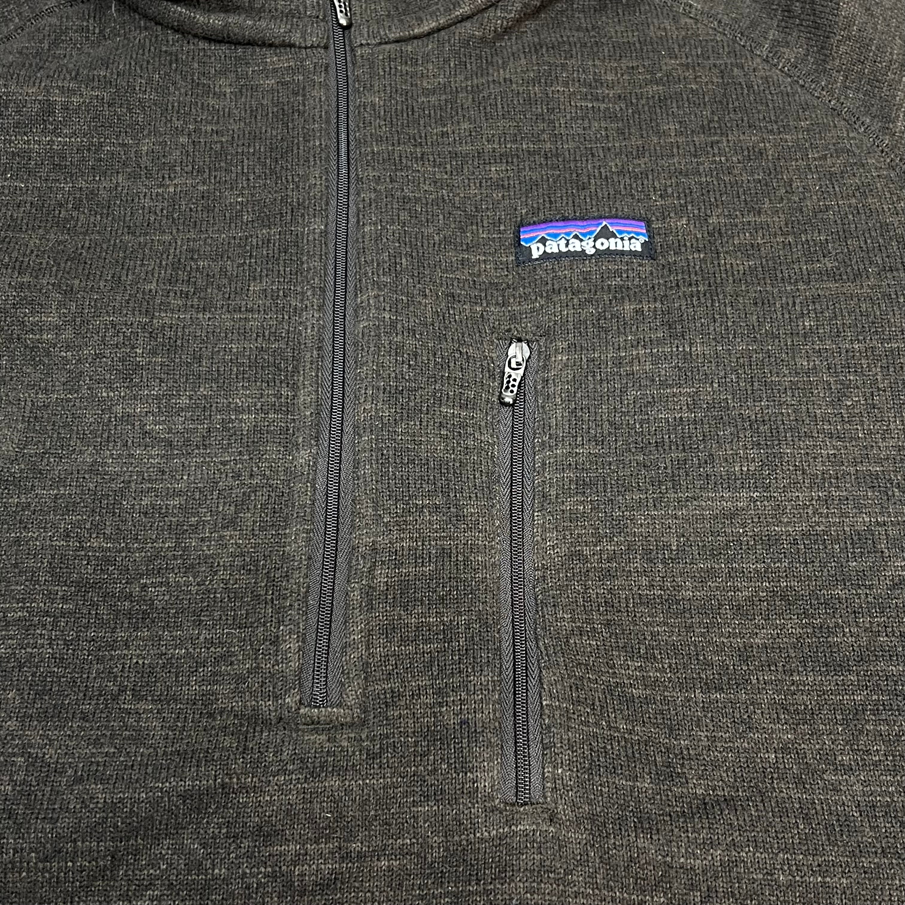 PATAGONIA Quarter Zip w/ Pocket 100% Polyester Jacket Men's Sz XL Brown (Used)