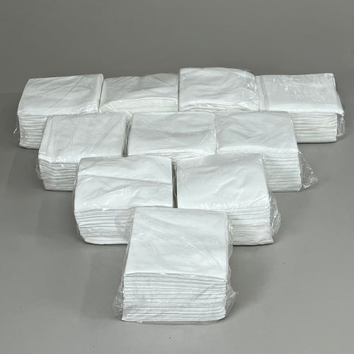 ADENNA(10 PACK, 50 NAPKINS EACH) Spun-lace 1/4 Fold Napkins 6"x6" WHT N-GA115QPW