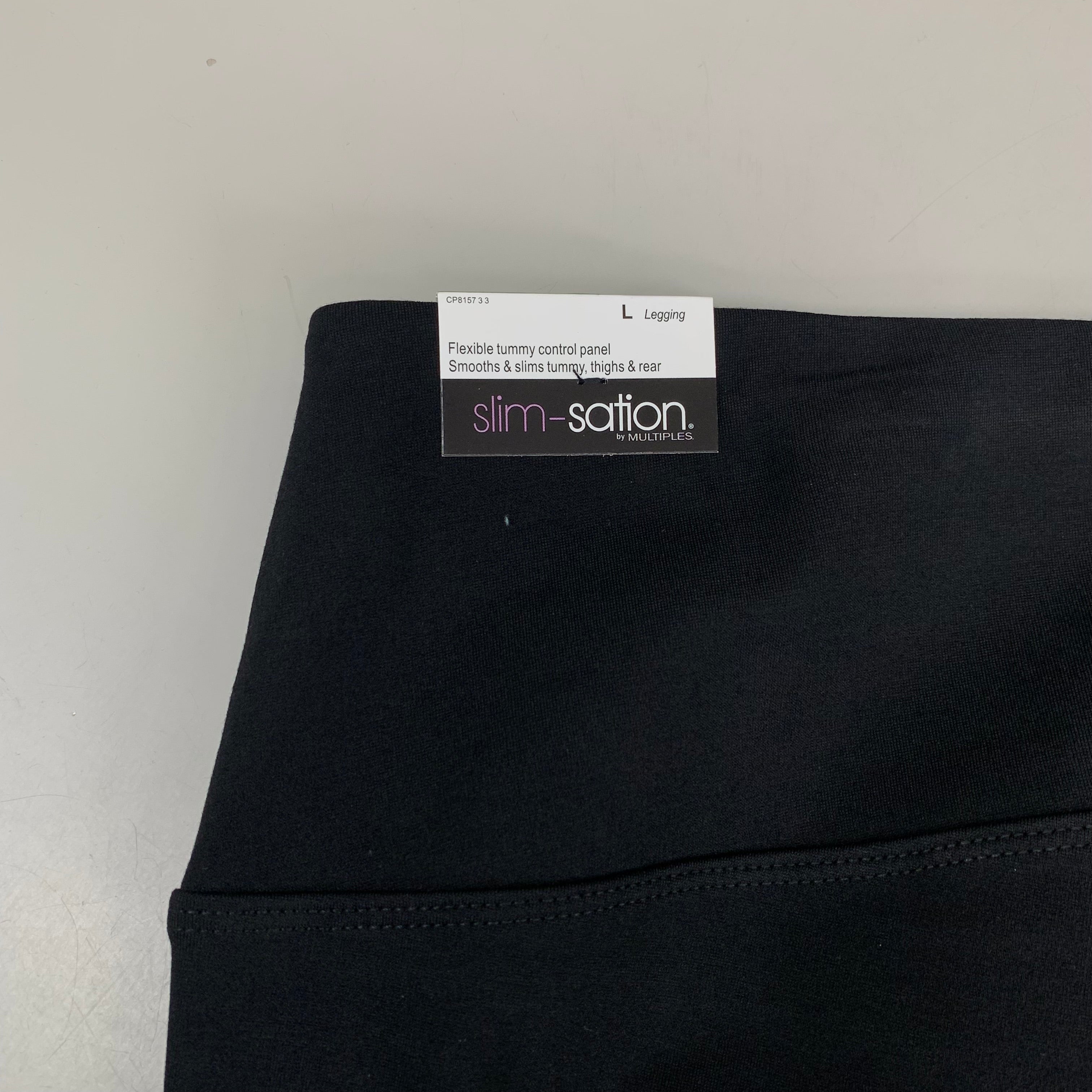 MULTIPLES Legging Petite Women's Sz L Black M9031P