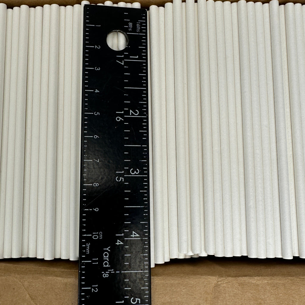 SETTERSTIX 12,000 Pieces Paper Lollipop Cake Pop Treat Sucker Stick 4.5" White