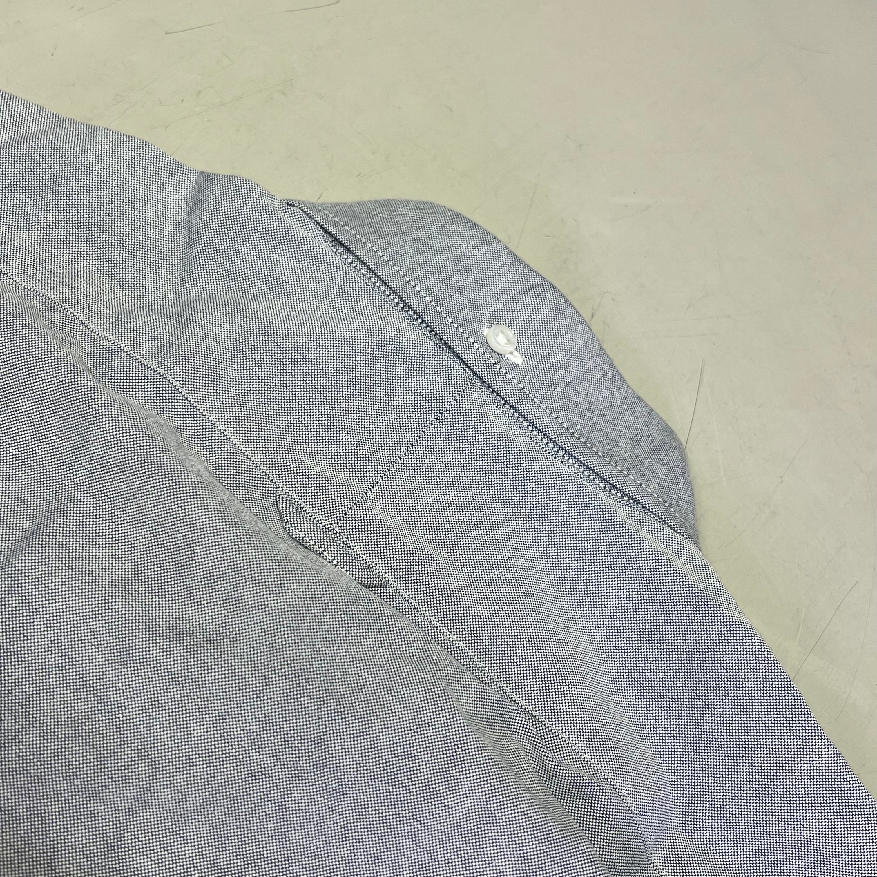 THOM BROWNE Embroidered Koi Fish Button Up Shirt Designer Sz 1  Blue (Pre-Owned)
