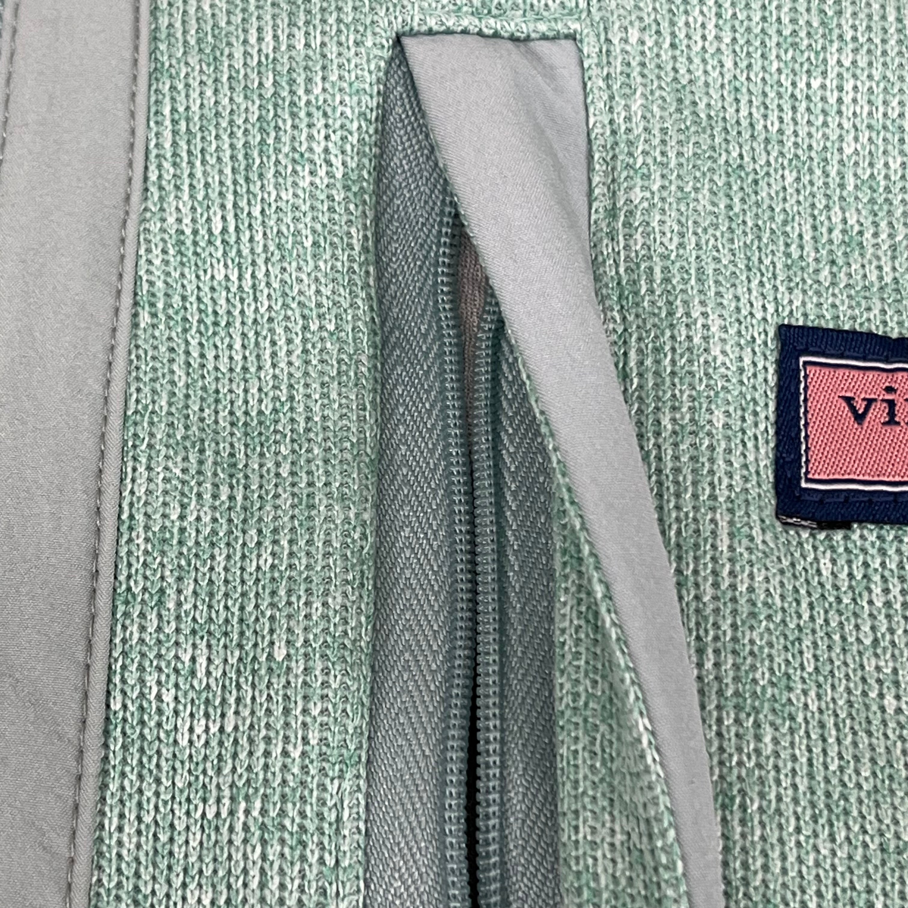 VINEYARD VINES Martha's Vineyard Men's Teal Green Half Zip Pullover Sz- L