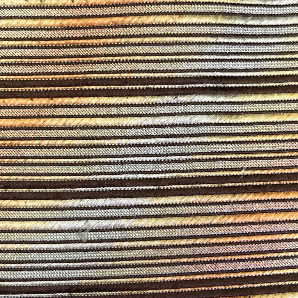 ALEXANDER JULIAN COLOURS Horizontal Design Tie 60" Brown/Orange/Yellow Pre-Owned