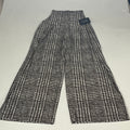 NORMA KAMALI High Waist Pleat Pant Women's Sz M/34 Chocolate Glenn Plaid Tweed