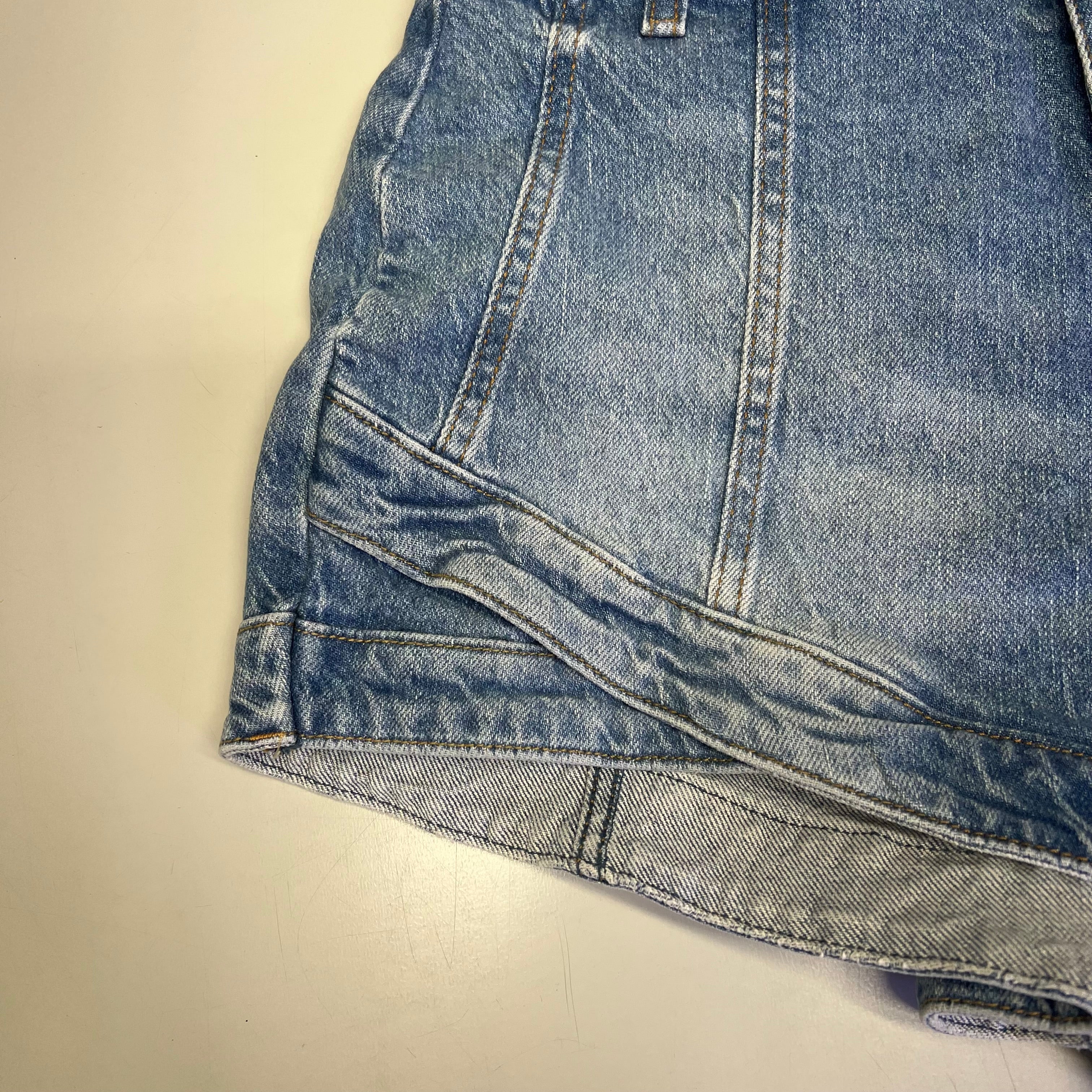 FREE PEOPLE CRVY Mona High-Rise Shorts  Women's Sz 29 Power Trip Blue 931600
