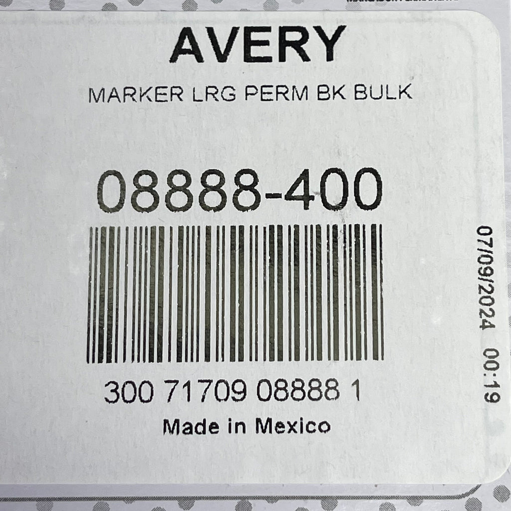 AVERY (2-PACK) Marks A Lot Permanent Markers Chisel Dozen Black 08888